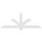 Ekena Millwork Redmond Architectural Grade PVC Gable Bracket, 96"W x 36"H x 2"D x 6"F, 9/12 Pitch GBP096X36X0206RED00 - alternate 4